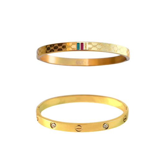 Stainless Steel Cartier Love And Charm Bangle