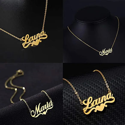 Gold-Plated Customized Name Necklaces