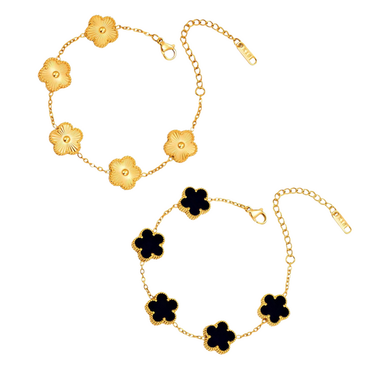 Black Clover And Golden Clover Bracelet